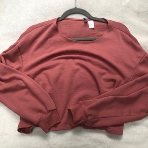Pink soft long sleeve top